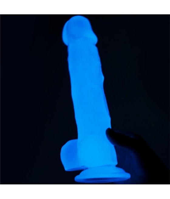 TengoQueProbarlo Dildo 8.5 Lumino Luz Azul LOVETOY  Dildos con Ventosa