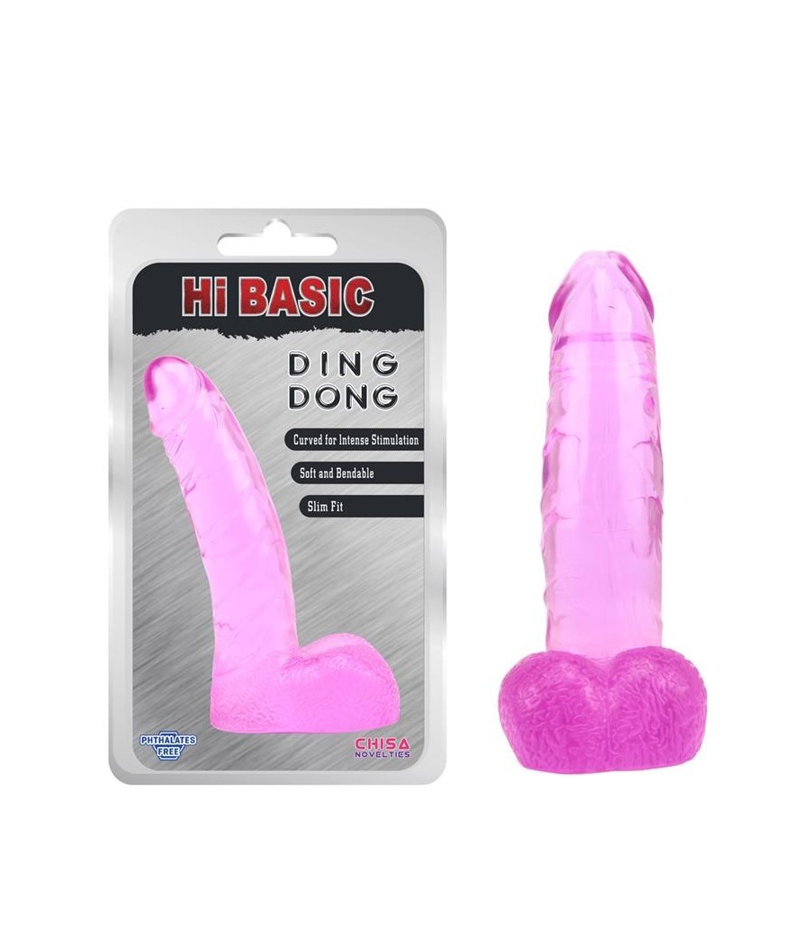 TengoQueProbarlo Dildo Ding Dong Transparente-Pink CHISA  Dildos con Ventosa