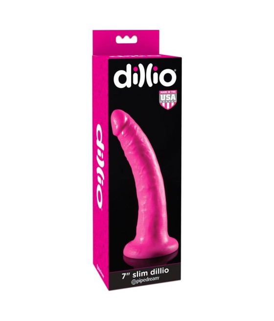 TengoQueProbarlo Dillio 17,8 cm Slim Dillio Rosa DILLIO  Dildos con Ventosa