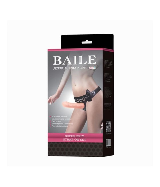 TengoQueProbarlo Baile Arn?s con Dildo Vibrador Natural 18.5 cm BAILE  Arnés BDSM