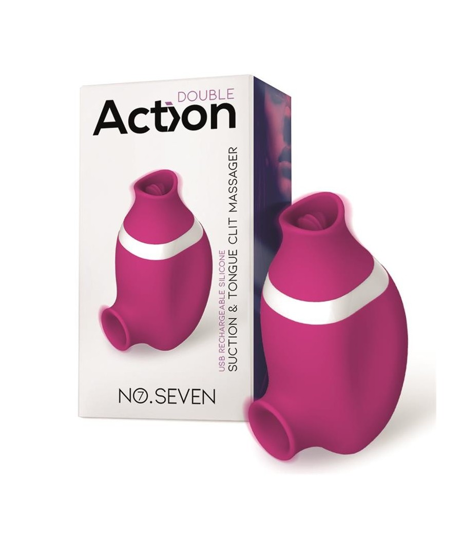 TengoQueProbarlo No. Seven 2 en 1 Estimulador de Clítoris y Lengua Estimuladora ACTION  Masturbación Femenina