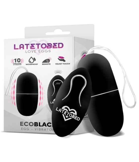 TengoQueProbarlo Ecoblack Huevo Vibrador con Control Remoto LATETOBED  Huevos Vibradores Control Remoto