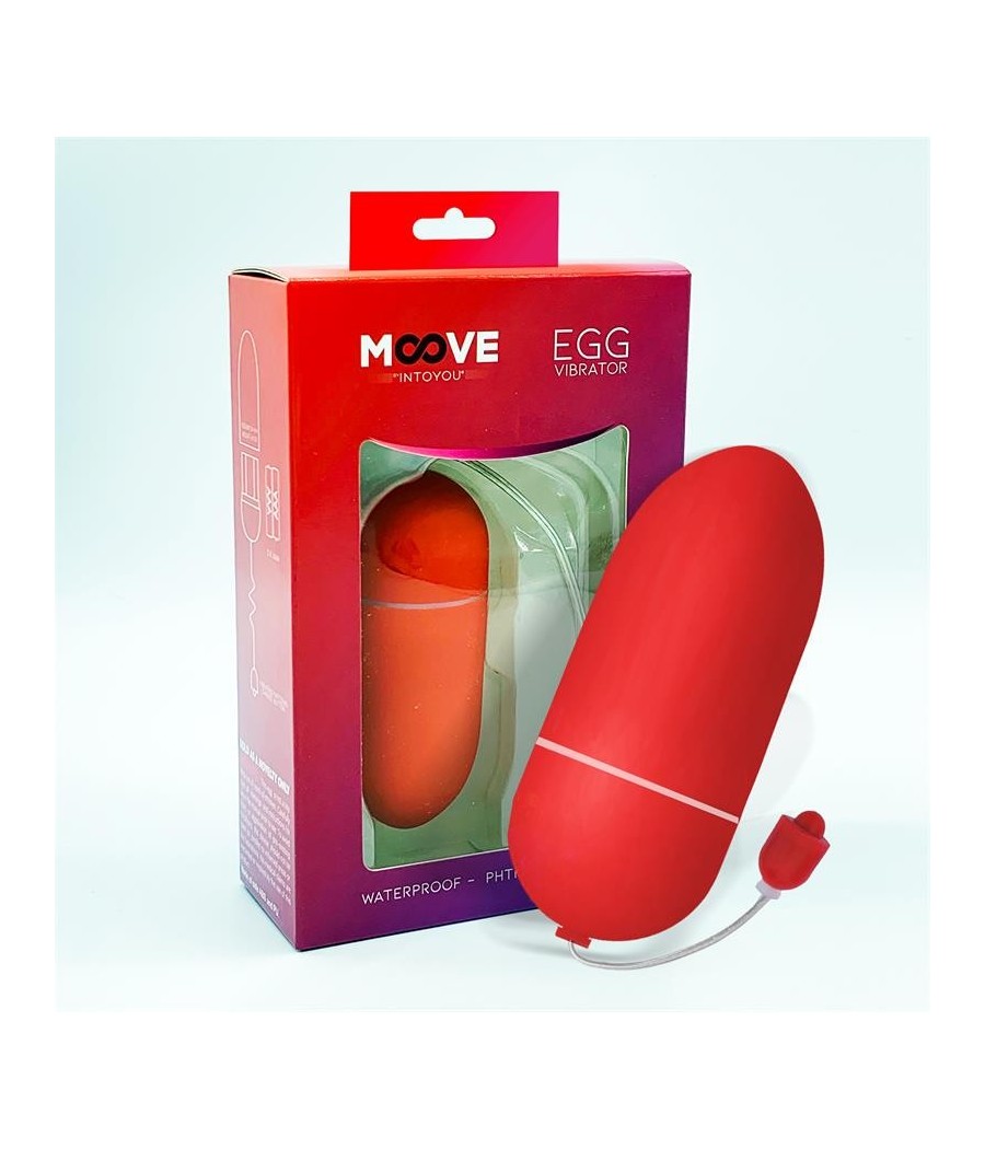 TengoQueProbarlo Huevo Vibrador 10 Funciones Rojo MOOVE  Huevos Vibradores Control Remoto