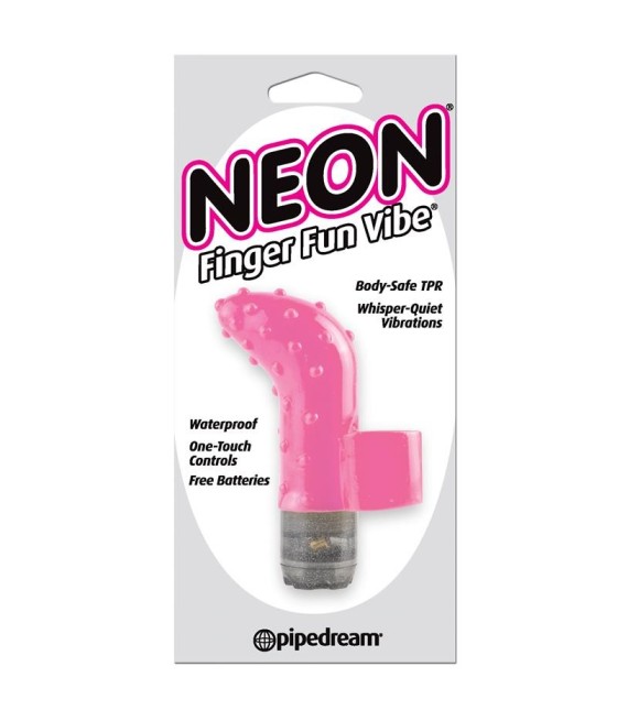 TengoQueProbarlo Neon Mini Vibrador Finger Fun Rosa NEON  Masturbación Femenina