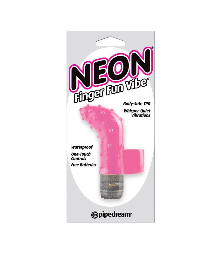 TengoQueProbarlo Neon Mini Vibrador Finger Fun Rosa NEON  Masturbación Femenina