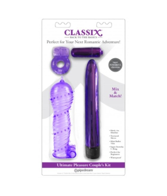 TengoQueProbarlo Kit para Parejas Ultimate Pleasure Purpura CLASSIX  Juegos Eróticos Parejas