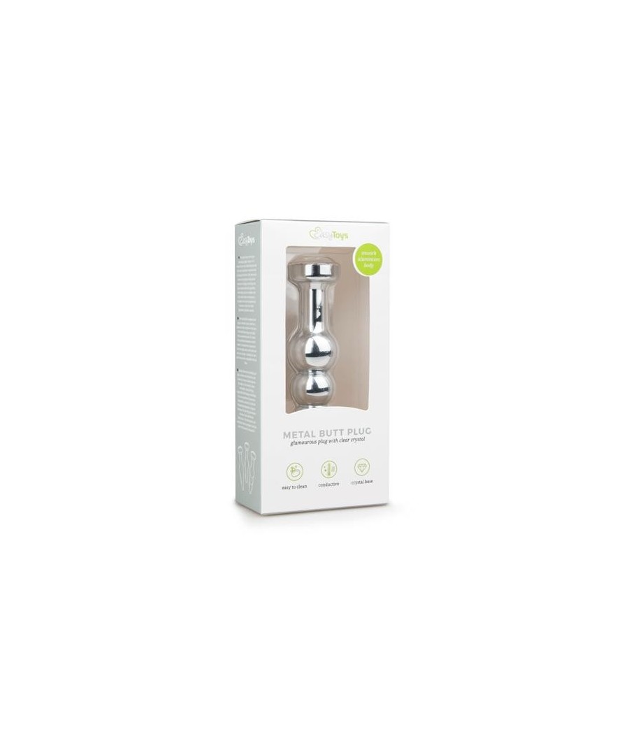 TengoQueProbarlo Plug de Aluminio No. 5 - Plata/Transparente EASYTOYS  Plugs Eróticos