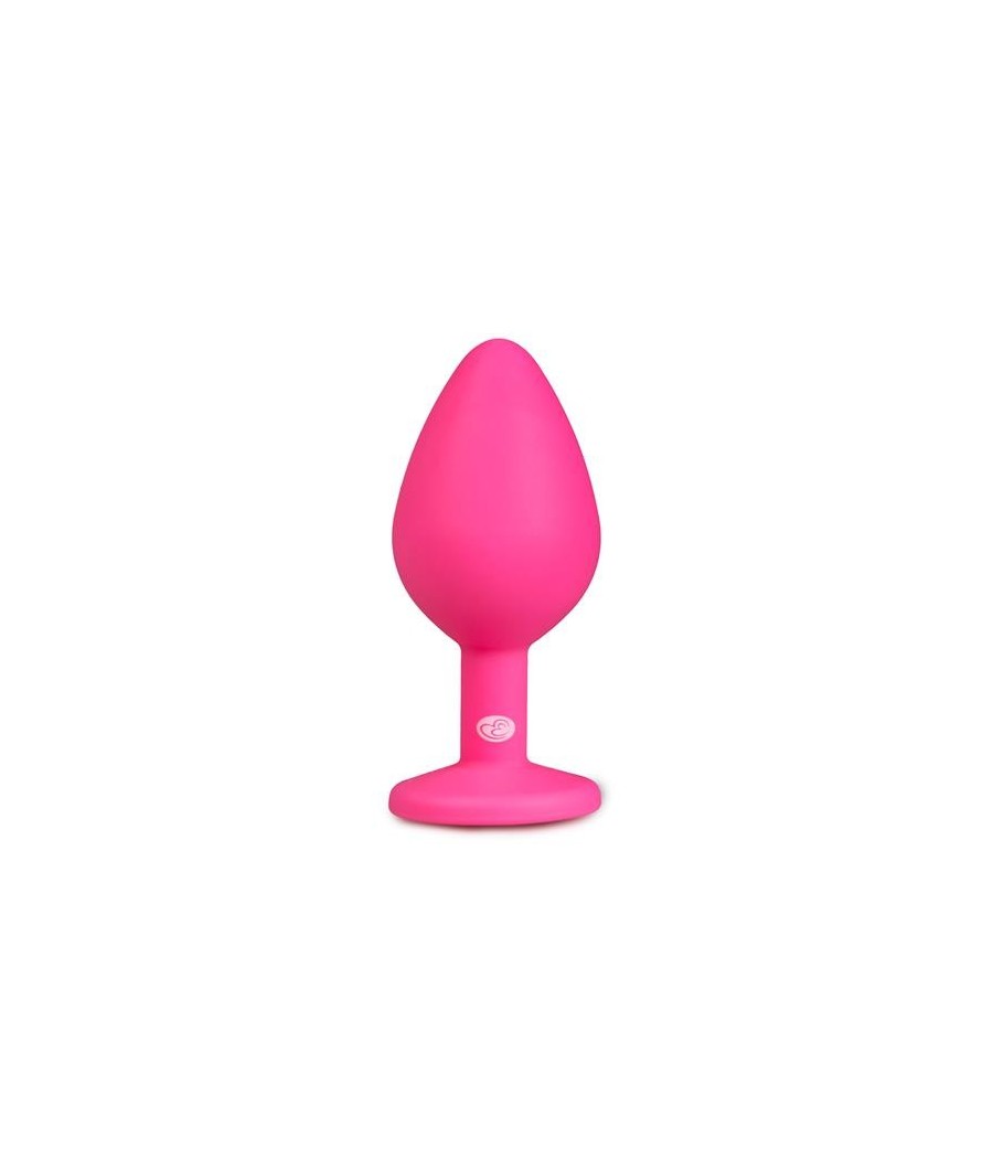 TengoQueProbarlo Plug con Cristal Transparente Silicona Rosa EASYTOYS  Plugs Eróticos