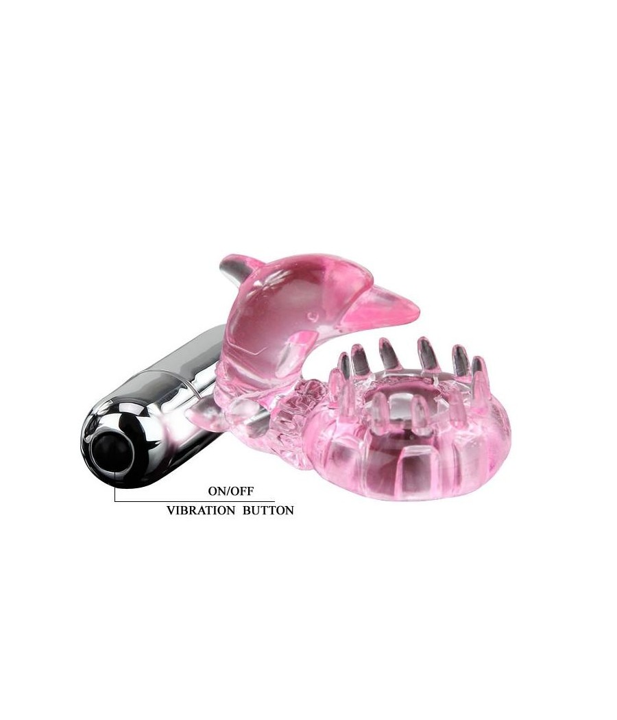TengoQueProbarlo Anillo Vibrador Love Dolphig Ring Rosa BAILE  Outlet de Juguetes