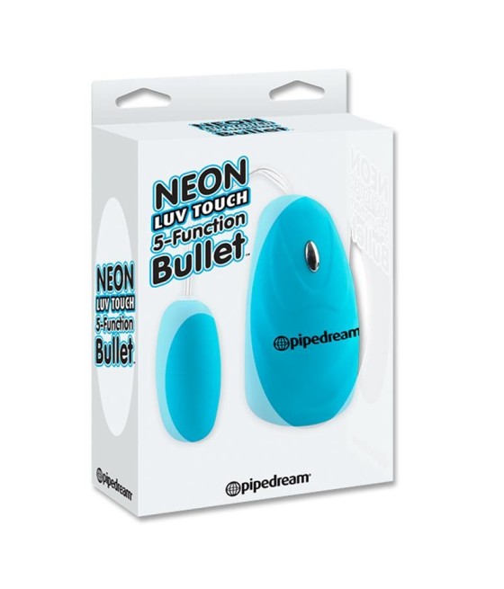 TengoQueProbarlo Neon Bala Vibradora 5 Funciones Luv Touch Azul NEON  Balas Vibradoras