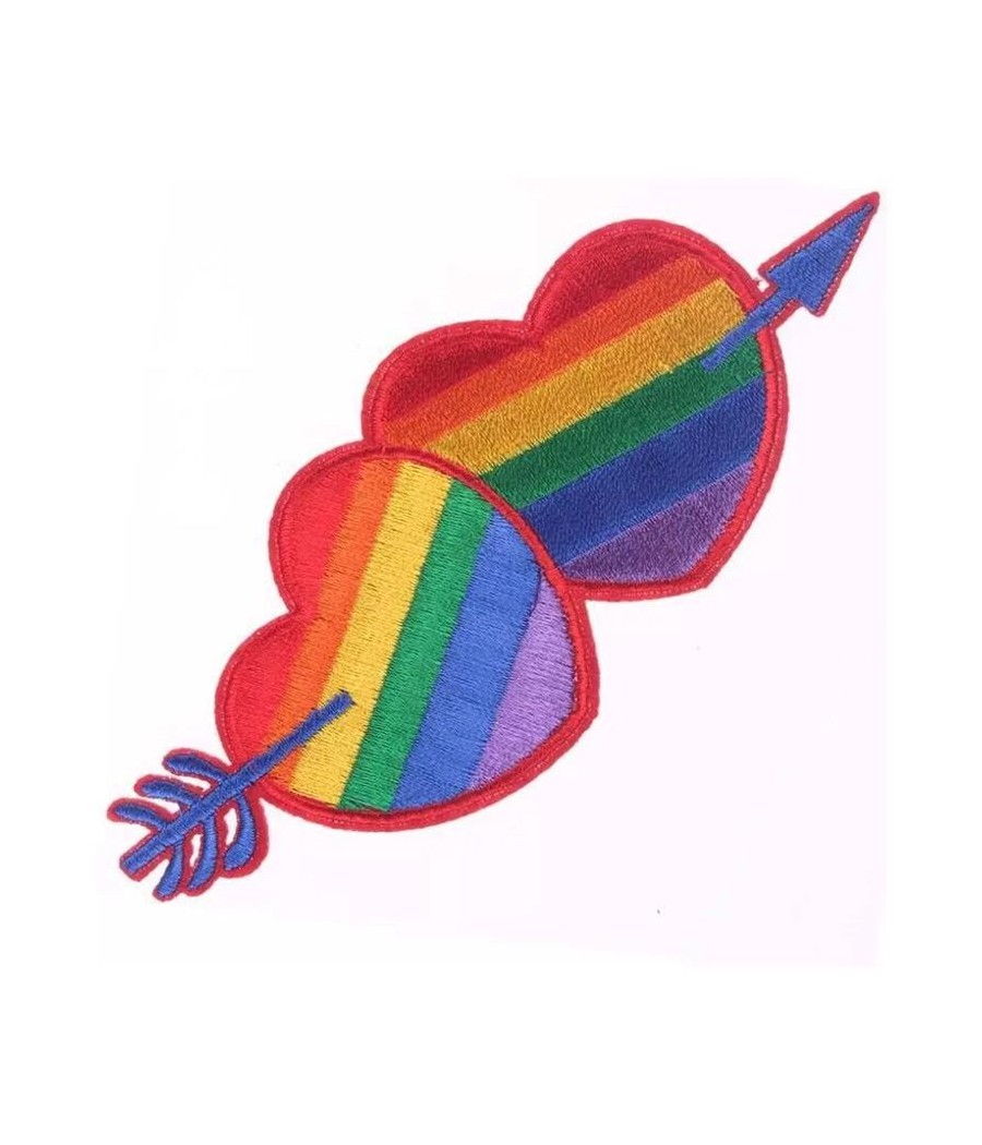 TengoQueProbarlo Parche de Corazon Colores Bandera LGBT+ DIVERTY SEX  LGBT