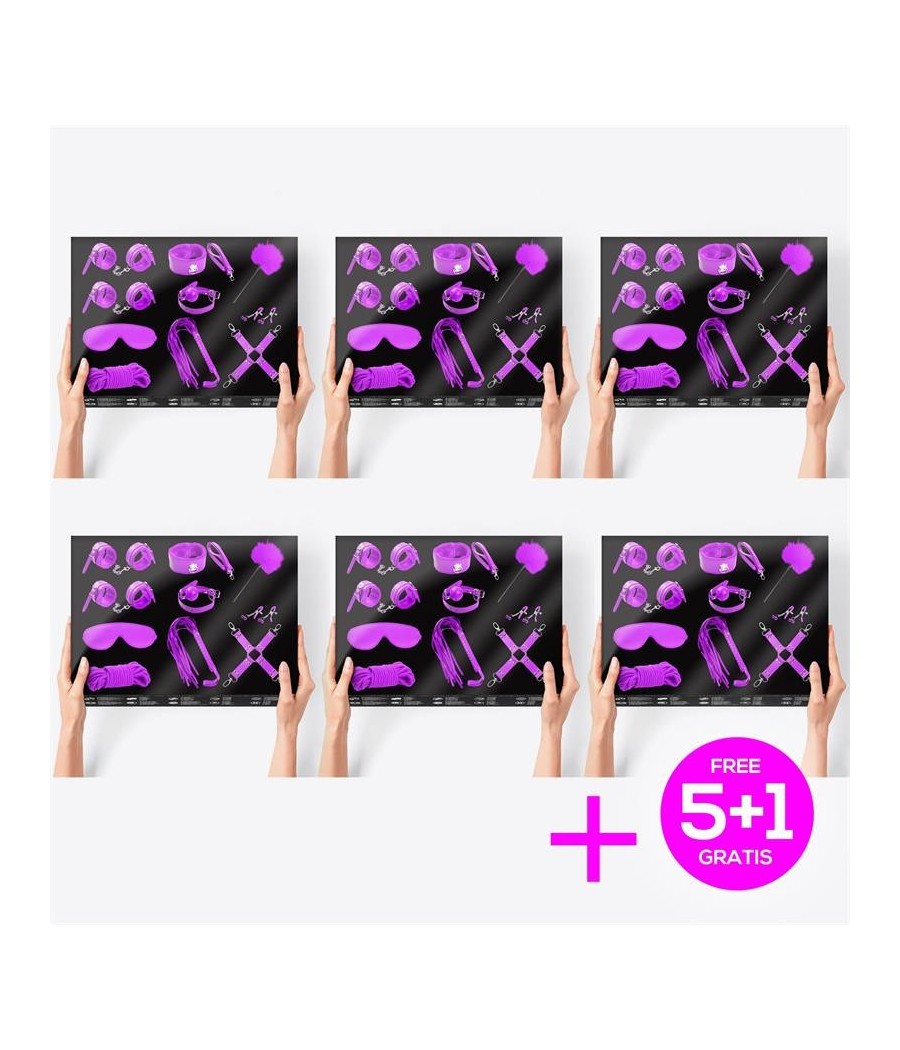 TengoQueProbarlo Pack 5+1 Set Bondage de 10 Piezas Púrpura INTOYOU BDSM LINE  Lencería BDSM