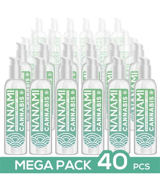 TengoQueProbarlo Pack de 40 Lubricante Base Agua Cannabis 150 ml NANAMI  Sabores