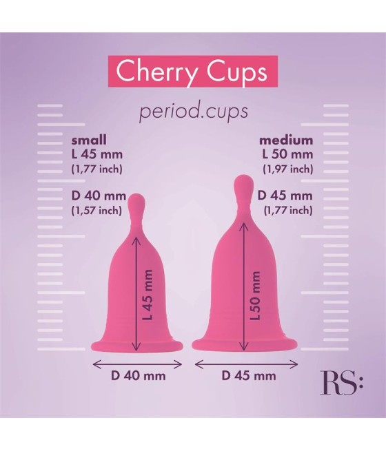 TengoQueProbarlo Femcare Cherry Cup Kit Copas Menstruales dos Tallas RIANNE S  Copas Menstruales