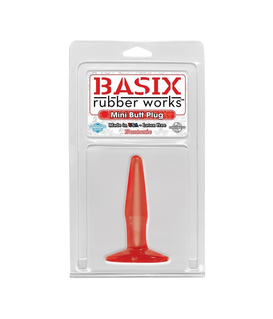 TengoQueProbarlo Basix Rubber Works  Mini Butt Plug - Color Rojo BASIX RUBBER WORKS  Plugs Eróticos