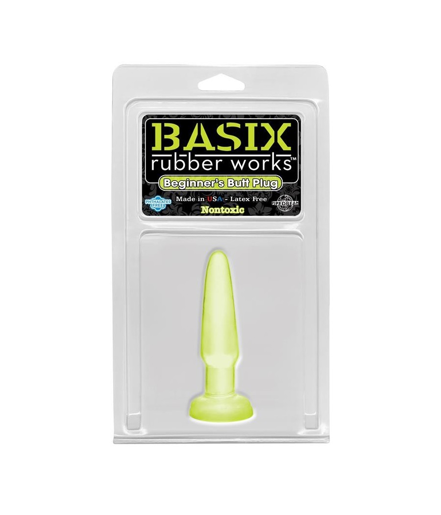 TengoQueProbarlo Basix Rubber Works Butt Plug Principiantes - Color Fosforescente BASIX RUBBER WORKS  Plugs Eróticos