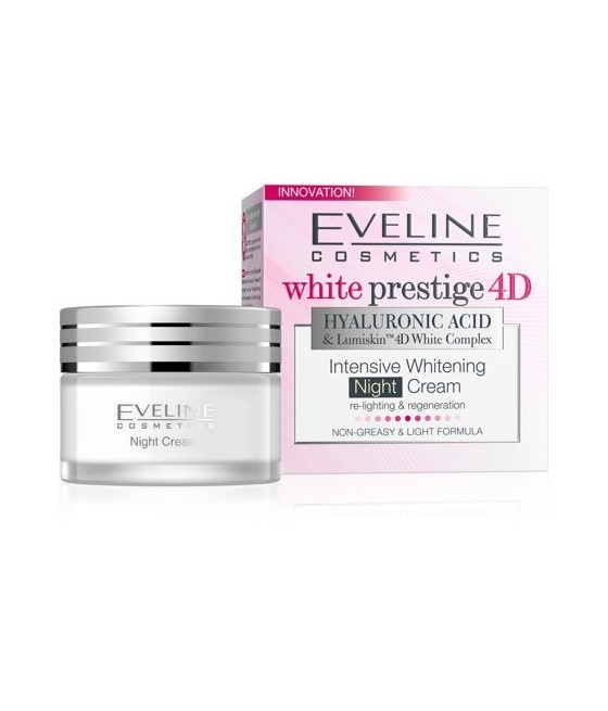 Eveline White Prestige 4D Hyaluronic Acid Intensive Whitening Night Cream 50ml