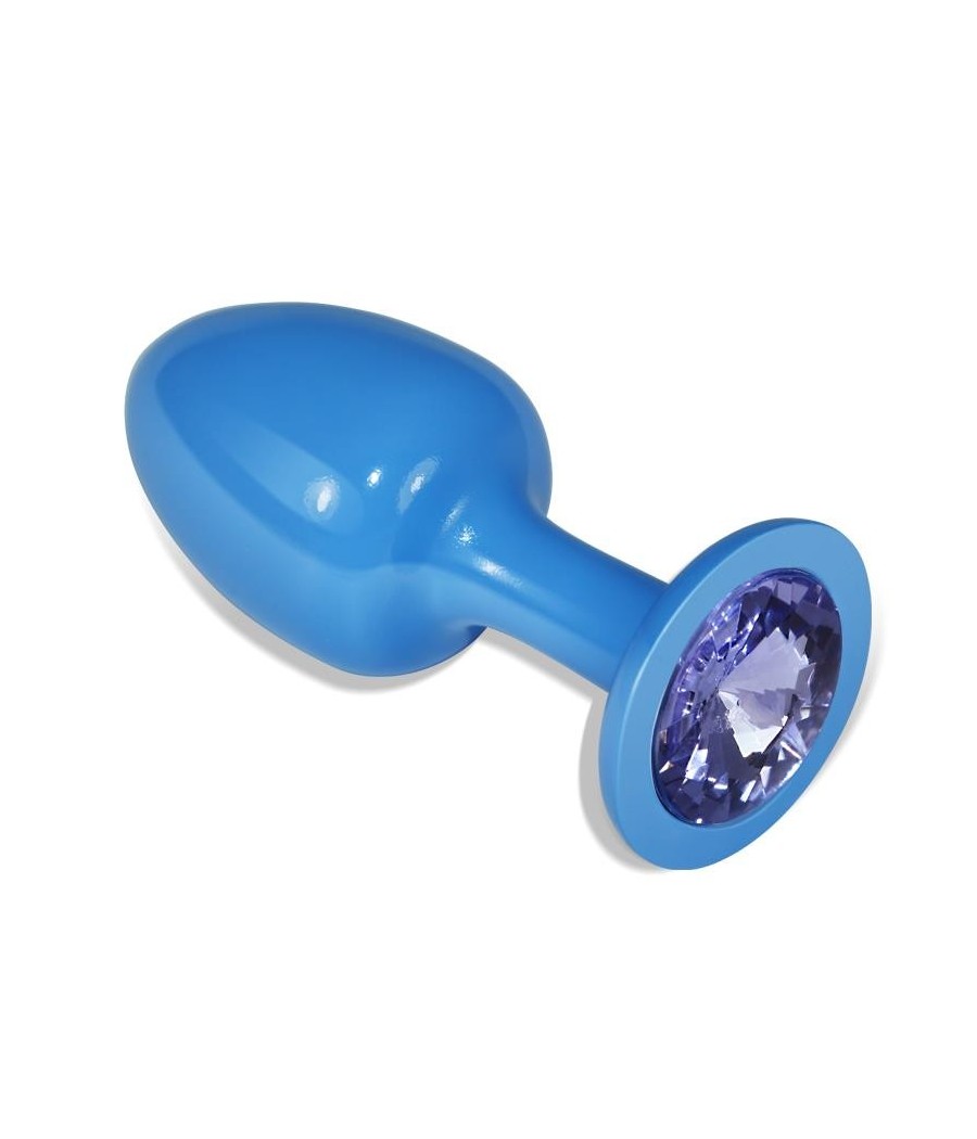 TengoQueProbarlo Plug Anal de Metal Azul Rosebud con Joya Azul LOVETOY  Plugs Eróticos