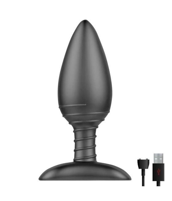TengoQueProbarlo Asher Plug Anal con Control Remoto USB Magn?tico Negro ACTION  Plugs Eróticos