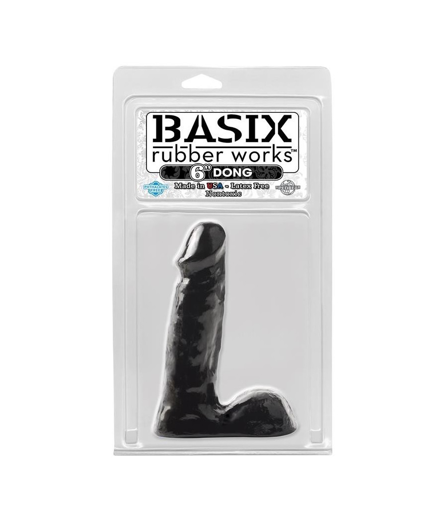 TengoQueProbarlo Basix Rubber Works  15,24 cm Pene - Color Negro BASIX RUBBER WORKS  Juegos Eróticos Anales