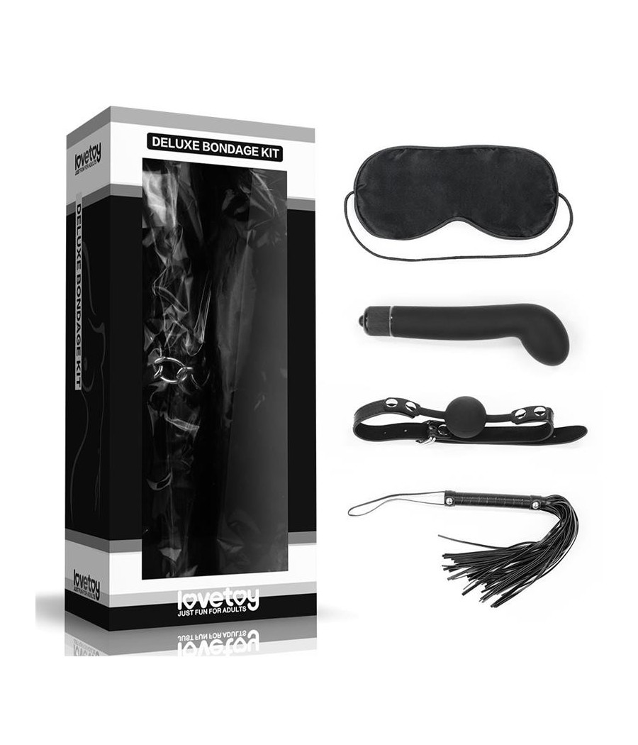 TengoQueProbarlo Kit Bondage Deluxe con Vibrador Negro LOVETOY  Kits BDSM