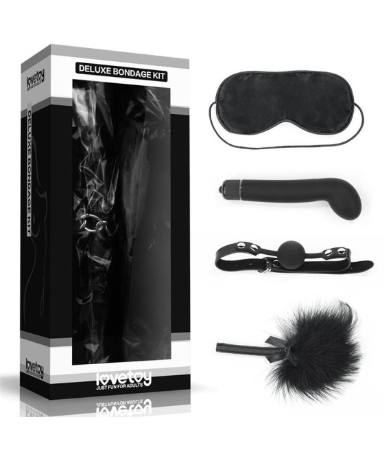 TengoQueProbarlo Kit Bondage Deluxe con Vibrador Negro LOVETOY  Kits BDSM