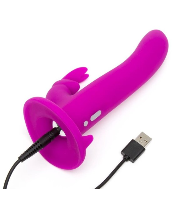 TengoQueProbarlo Set Arnés y Vibrador USB Purpura HAPPY RABBIT  Arnés BDSM