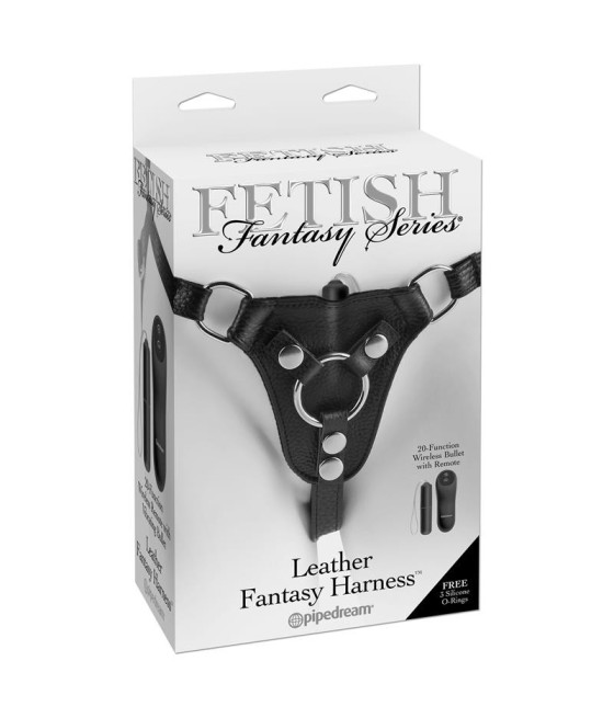 TengoQueProbarlo Fetish Fantasy Series Leather Fantasy Harness-Blac FETISH FANTASY HARNESS  Arnés BDSM