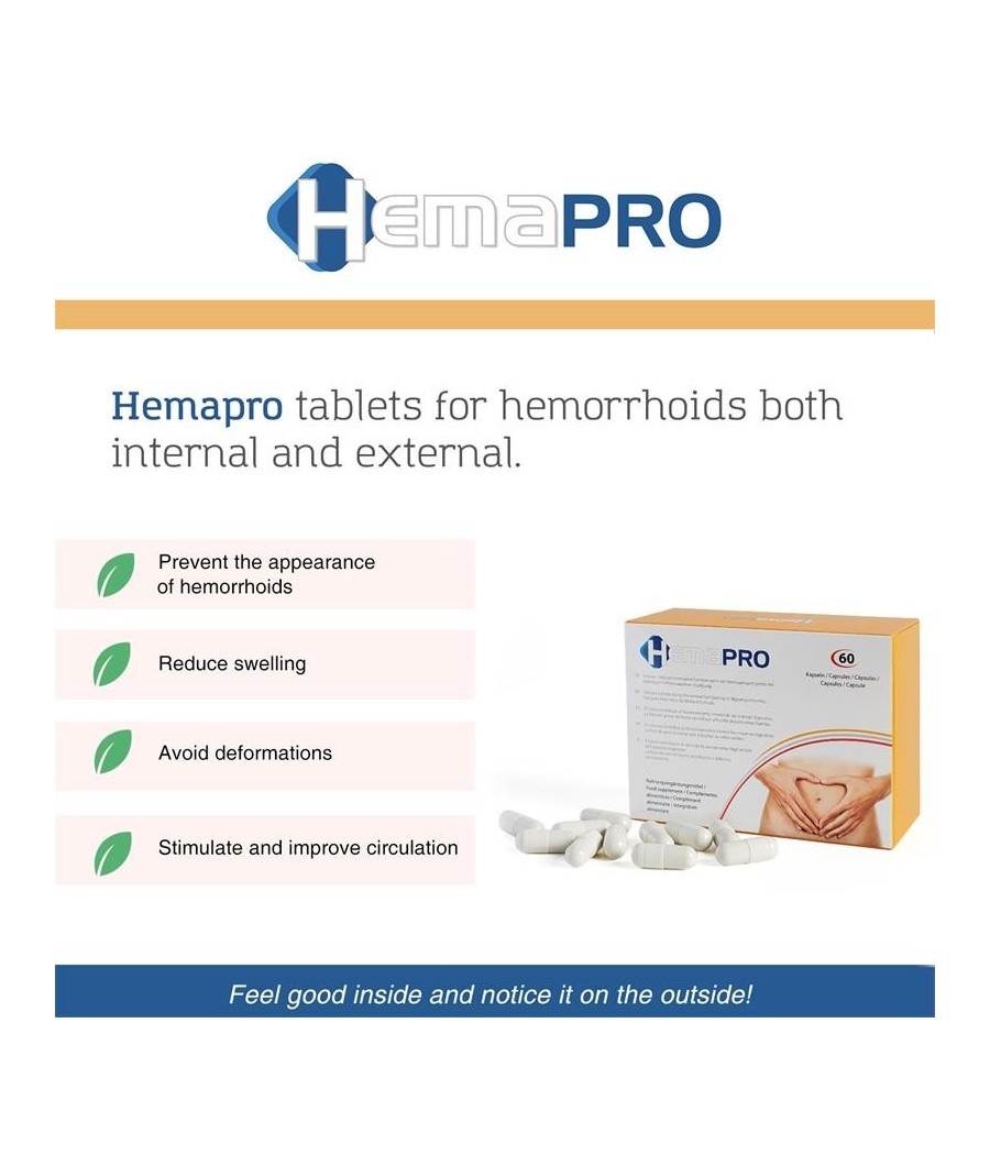 TengoQueProbarlo Hemapro Pastillas para las Hemorroides 60 Comprimidos 500 COSMETICS  Complementos y Suplementos