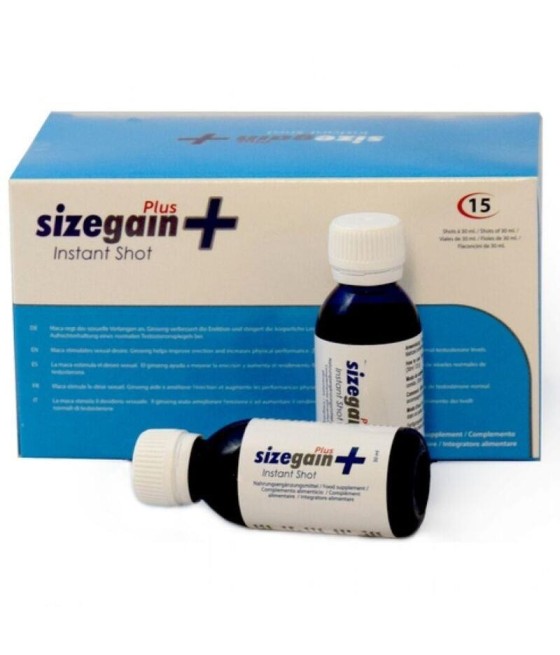 TengoQueProbarlo Sizegain Plus Instant Shot 15 Viales 500 COSMETICS  Potenciador Sexual Unisex