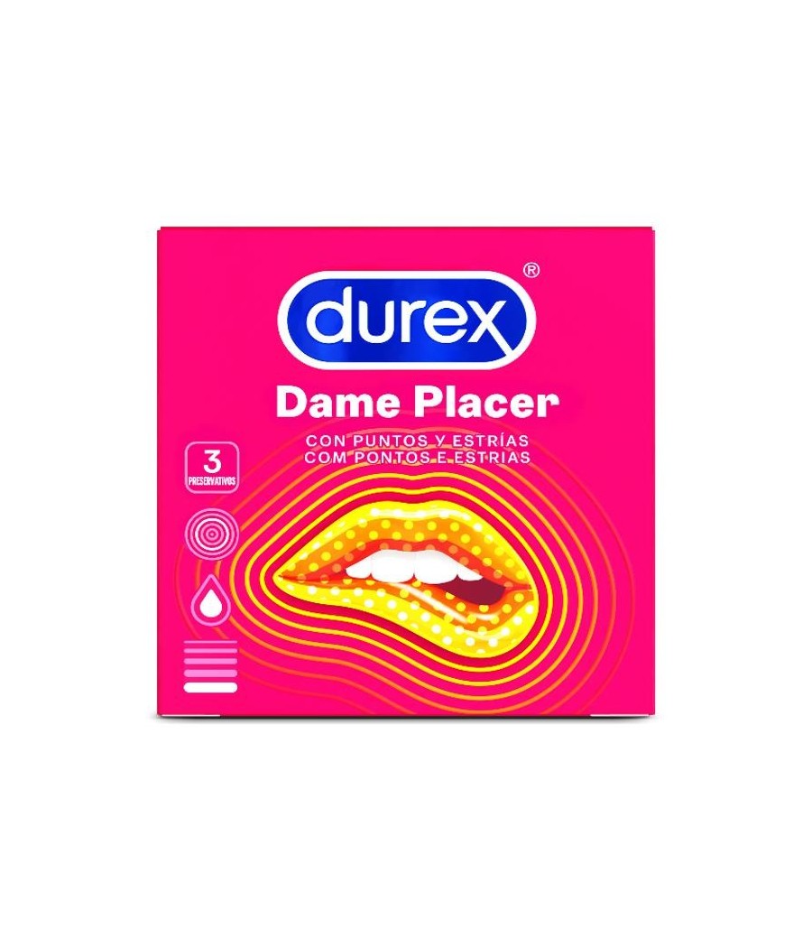 TengoQueProbarlo Preservativos Dame Placer 3 Unidades DUREX  Anticonceptivos y Preservativos Especiales