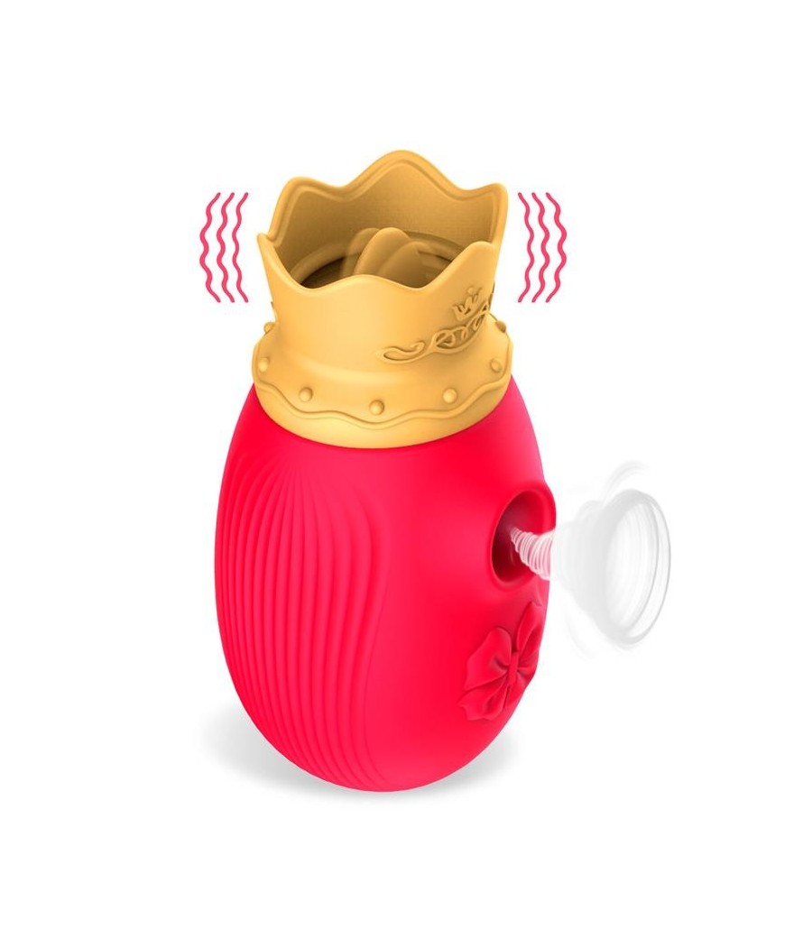 TengoQueProbarlo QueenRed Succionador con Lengua Estimuladora Rojo ÜNIHÖRN  Estimulador de Clítoris y Succionador