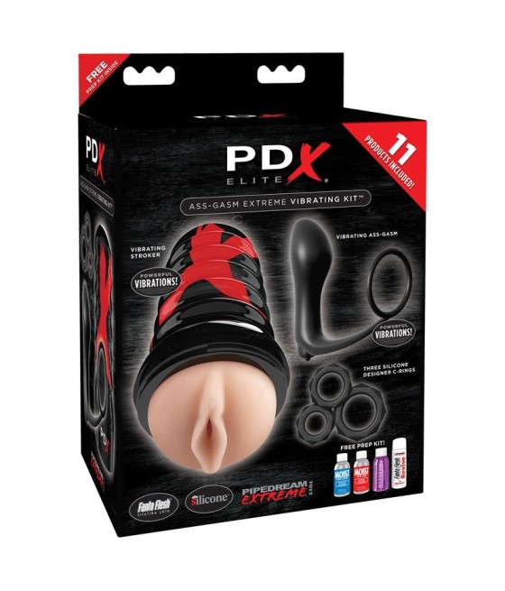 TengoQueProbarlo PDX Elite Kit Masturbador Vibrador Ass-Gasm PDX ELITE  Juguetes Eróticos Acuáticos