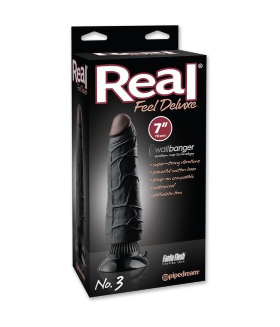 TengoQueProbarlo Real Feel Deluxe N?mero 3  17,8 cm Negro REAL FEEL DELUXE  Juguetes Eróticos Acuáticos