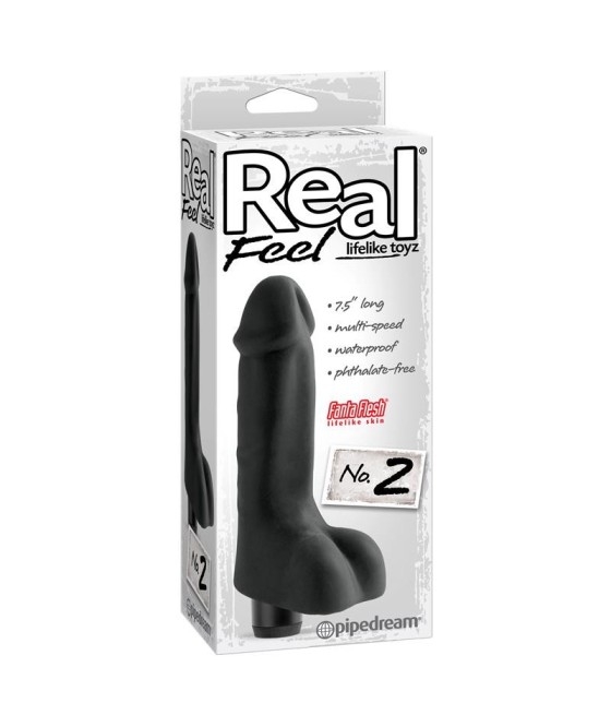 TengoQueProbarlo Real Feel Lifelike Toyz Vibrador No. 2 Negro REAL FEEL  Juguetes Eróticos Acuáticos