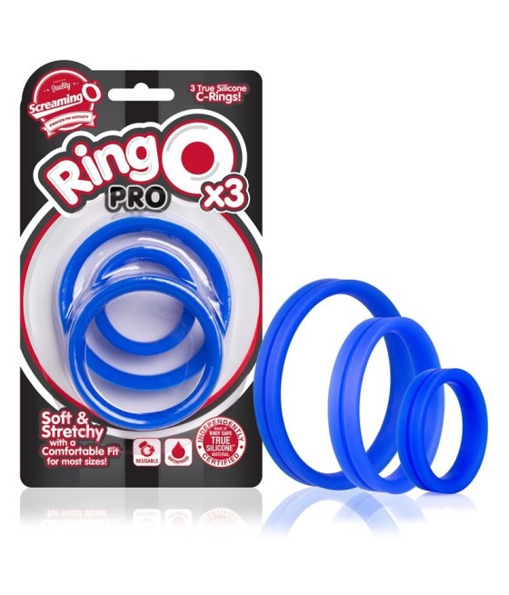 TengoQueProbarlo Ringo Pro x3 - Color Azul SCREAMINGO  Anillos Pene