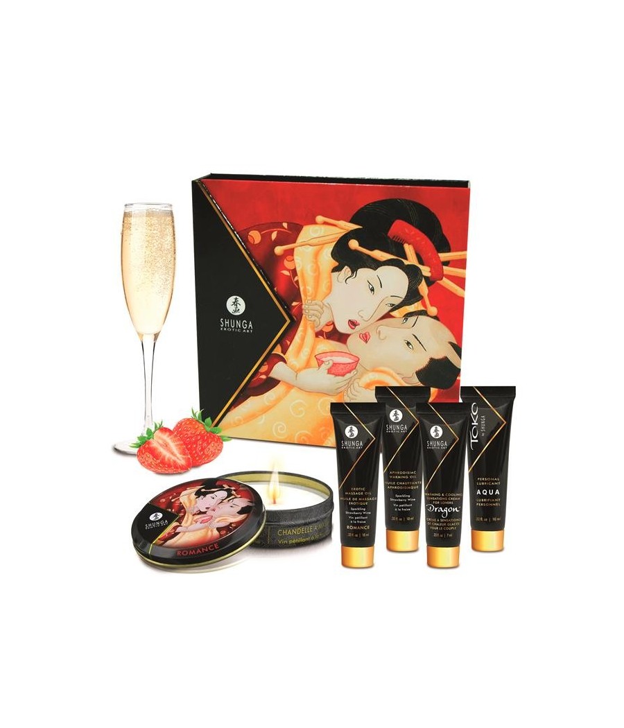 TengoQueProbarlo Shunga Kit Secretos de una Geisha Vino Espumoso SHUNGA  Aceite de Masajes