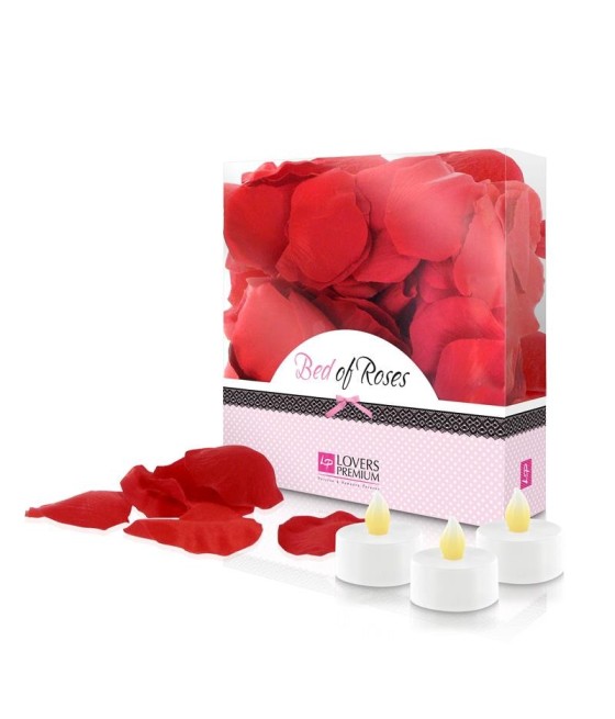 Loverspremium - Cama de Rosas Color Rojo