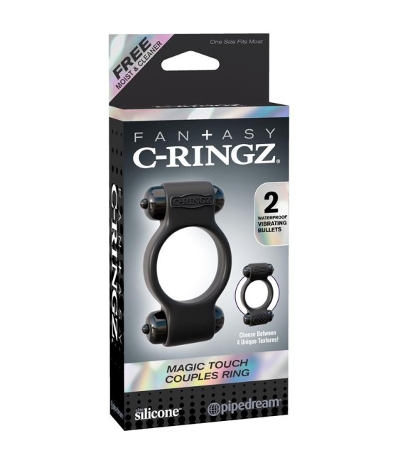 TengoQueProbarlo Fantasy C-Ringz Anillo para PArejas  Magic Touch Negro FANTASY C-RINGZ  Anillos Pene
