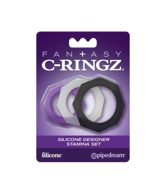 TengoQueProbarlo Fantasy C-Ringz Kit de 3 Anillos de Silicona P?rpura FANTASY C-RINGZ  Anillos Pene
