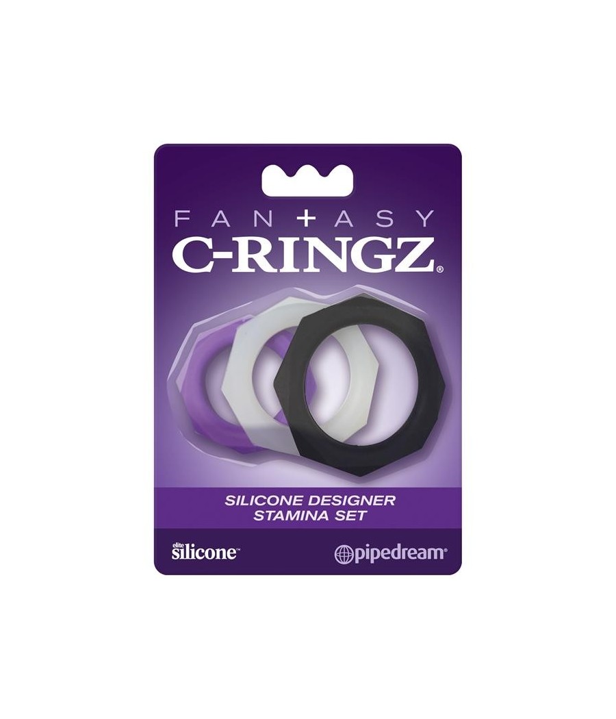 TengoQueProbarlo Fantasy C-Ringz Kit de 3 Anillos de Silicona P?rpura FANTASY C-RINGZ  Anillos Pene