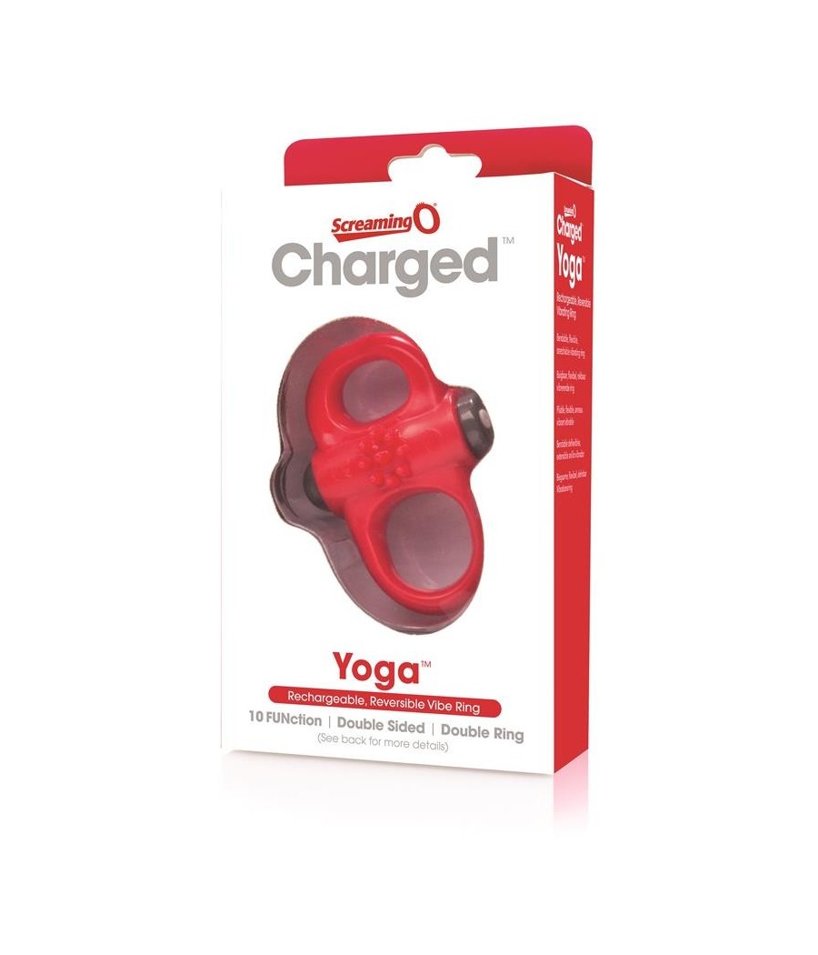 TengoQueProbarlo Charged Anillo Vibrador Yoga - Rojo SCREAMINGO  Anillos Pene