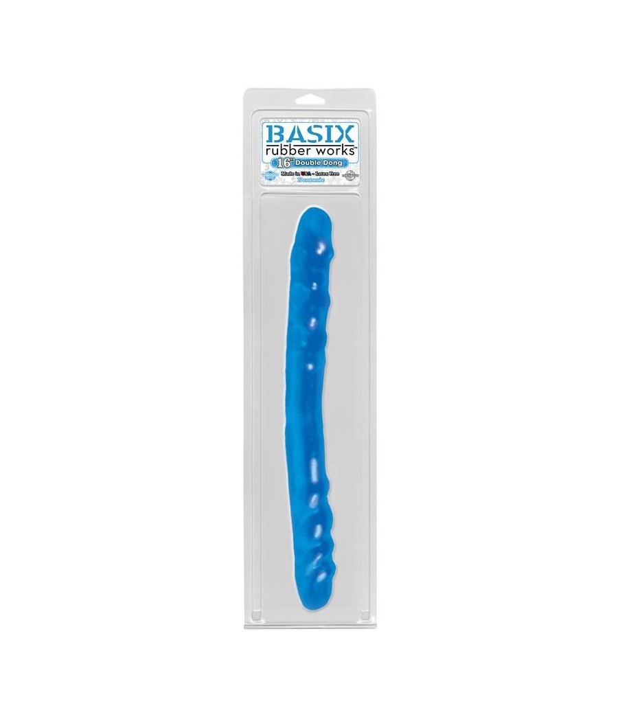 TengoQueProbarlo Basix Rubber Works 40,6 cm Doble Verga - Color Azul BASIX RUBBER WORKS  Penes Realísticos