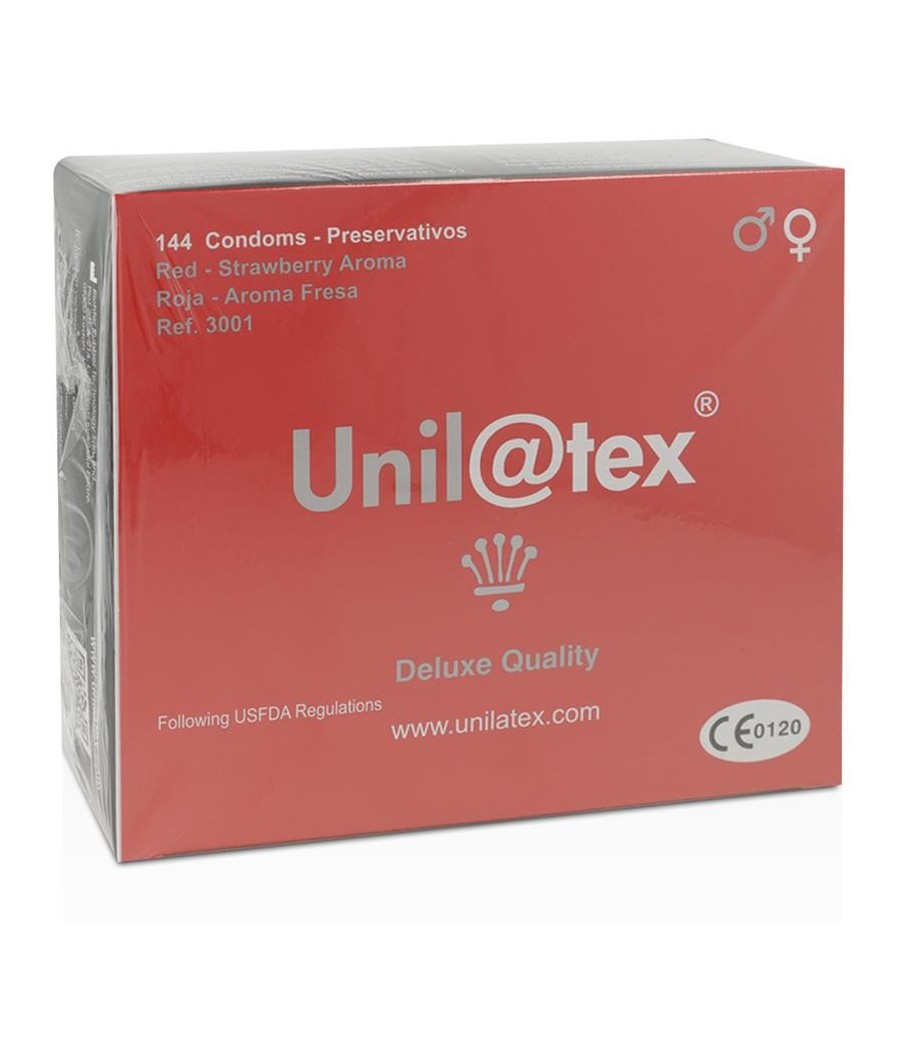 TengoQueProbarlo Preservativos Rojo-Fresa 144 Unidades UNILATEX  Anticonceptivos y Preservativos de Sabores