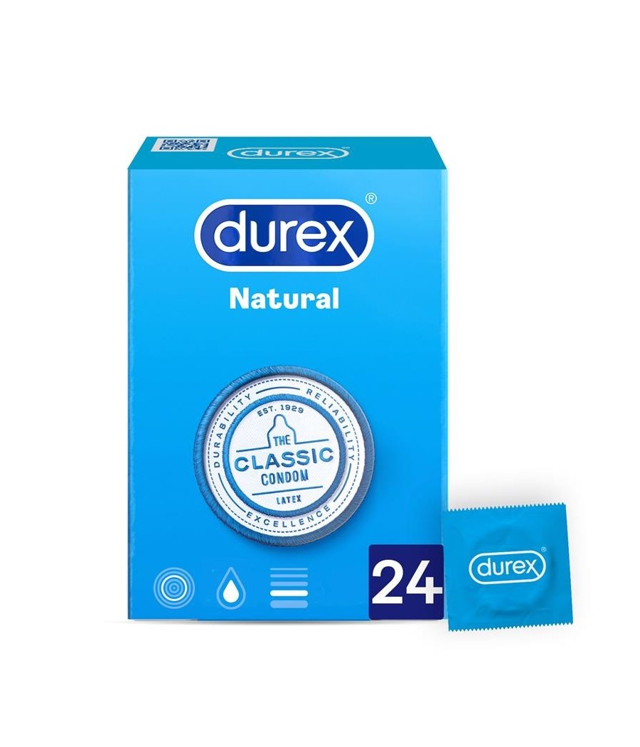 TengoQueProbarlo Preservativos Natural Plus 24 Unidades DUREX  Anticonceptivos y Preservativos Naturales