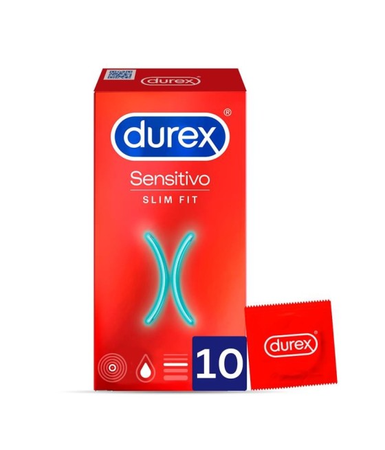 TengoQueProbarlo Preservativos Sensitivo Slim Fit 10 Unidades DUREX  Anticonceptivos y Preservativos Especiales