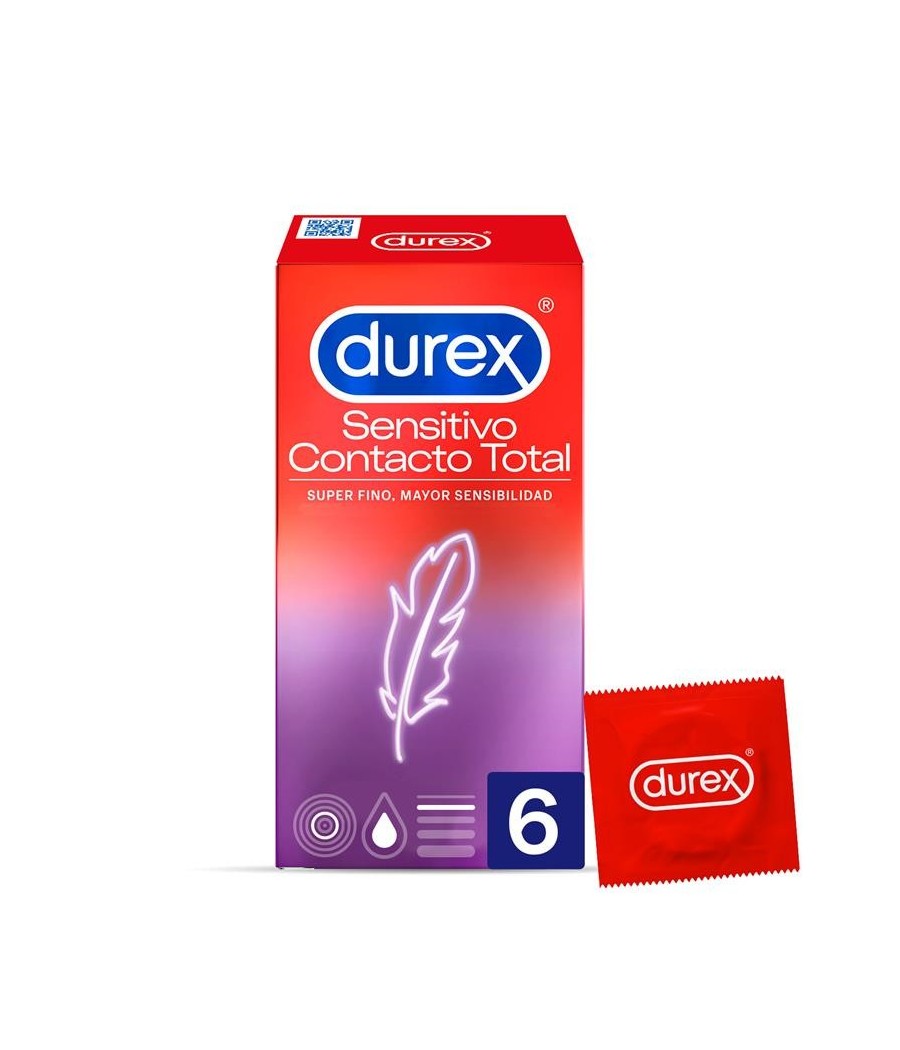 TengoQueProbarlo Preservativos Sensitivo Contacto Total 6 Unidades DUREX  Anticonceptivos y Preservativos Especiales