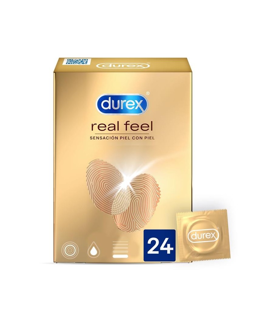 TengoQueProbarlo Preservativos Real Feel 24 Unidades DUREX  Anticonceptivos y Preservativos Especiales