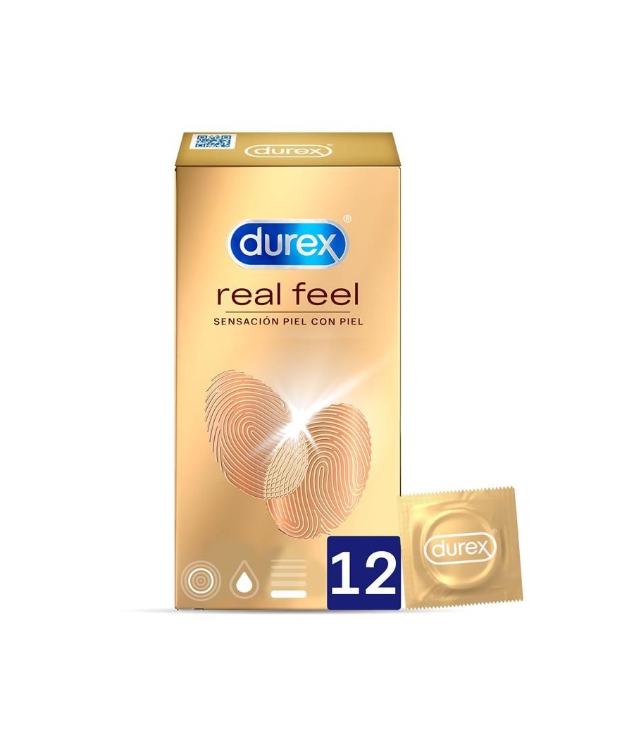 TengoQueProbarlo Preservativos Real Feel 12 Unidades DUREX  Anticonceptivos y Preservativos Especiales
