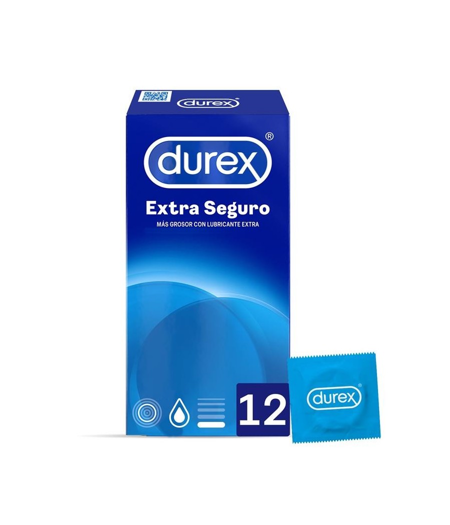 TengoQueProbarlo Preservativos Extra Seguro 12 Unidades DUREX  Anticonceptivos y Preservativos Especiales